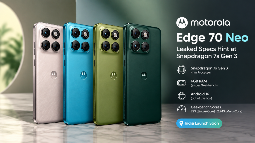 Motorola Edge 70 Neo Leak Reveals Snapdragon 7s Gen 3